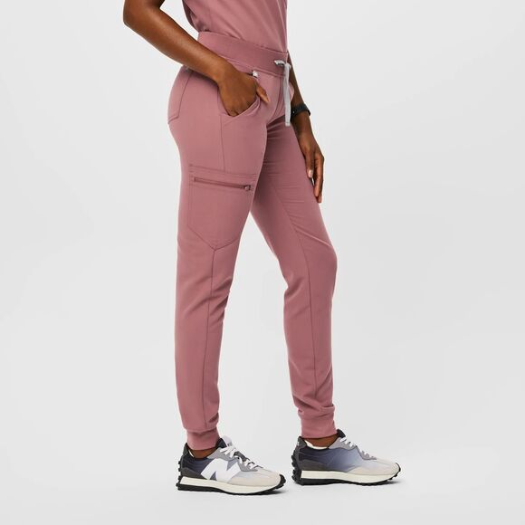 Figs Mauve Highwaist Zamora Joggers with Drawstring in XXS - Picture 2 of 5